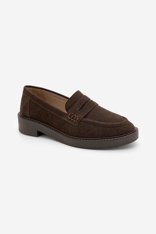 Kadın Loafer Günlük Ayakkabı Fonle - Kahve Süet