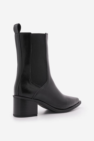 Kadın Sivri Burun Topuklu Bot Ropes - Siyah