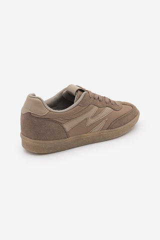 Kadın Sneaker Bağcıklı Süet Spor Ayakkabı Starse - Vizon