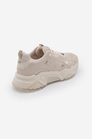 Kadın Sneaker Bağcıklı Spor Ayakkabı Pizen - Bej