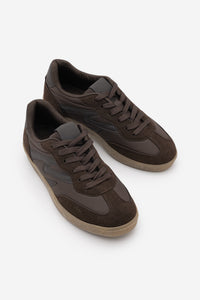 Kadın Sneaker Bağcıklı Süet Spor Ayakkabı Starse - Kahve