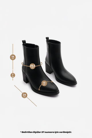 Kadın Topuklu Bot Cerin - Siyah