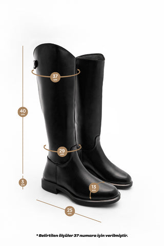 Kadın Günlük Çizme Milana - Siyah