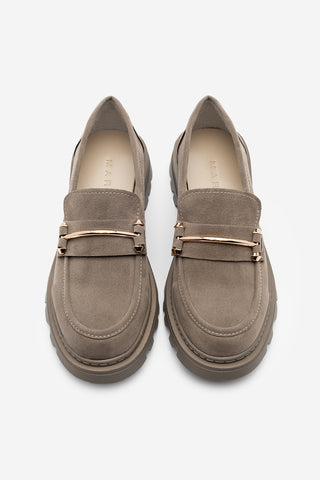 Kadın Loafer  Zincirli Günlük Ayakkabı Zolez - Vizon