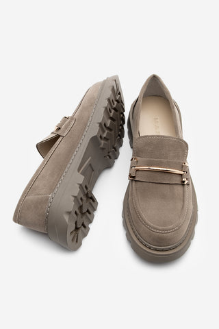 Kadın Loafer  Zincirli Günlük Ayakkabı Zolez - Vizon