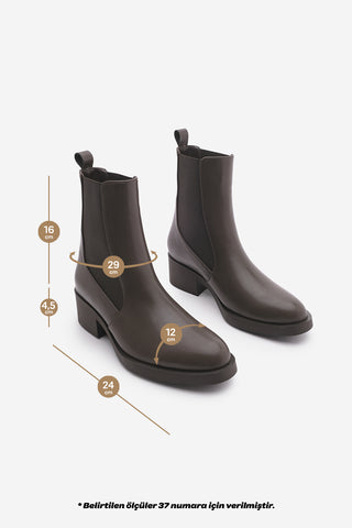 Kadın Lastikli Topuklu Günlük Bot Espato - Kahve