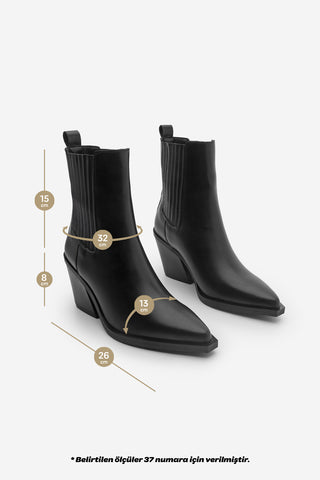 Kadın Western Bot Erbe - Siyah