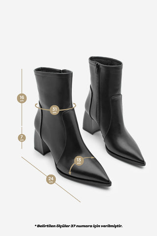 Kadın Topuklu Bot Rodis - Siyah