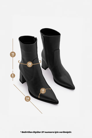 Kadın Topuklu Bot Laktone - Siyah