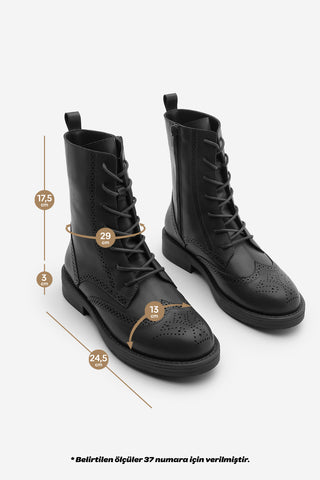 Kadın Günlük Postal Bot Lidan - Siyah