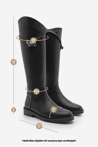 Kadın Günlük Çizme Mosna - Siyah