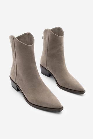 Kadın Sivri Burun Western Bot Vildo - Vizon Süet