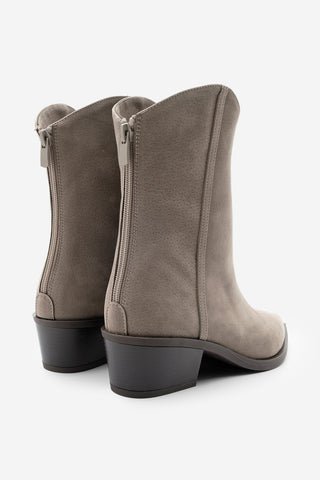 Kadın Sivri Burun Western Bot Vildo - Vizon Süet