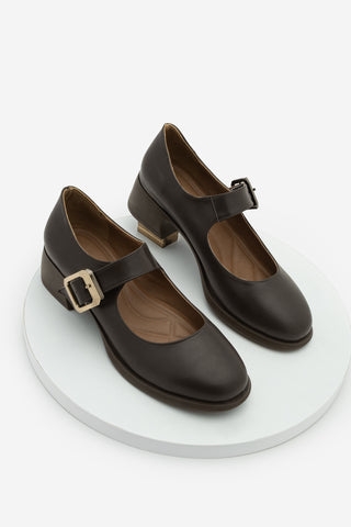 Kadın Loafer Günlük Topuklu Ayakkabı Meniz - Kahve