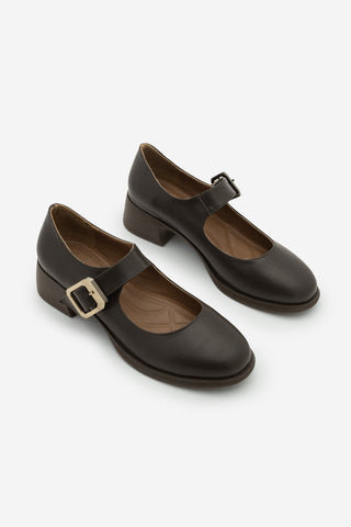 Kadın Loafer Günlük Topuklu Ayakkabı Meniz - Kahve