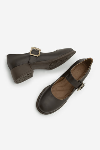 Kadın Loafer Günlük Topuklu Ayakkabı Meniz - Kahve
