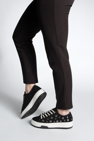 Kadın Sneaker Troklu Zımbalı Spor Ayakkabı Viben - Siyah