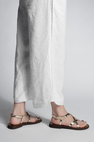 Kadın Hakiki Deri Günlük Sandalet Belova - Altın