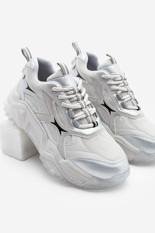 Kadın Sneaker Spor Ayakkabı Mizon - Gümüş