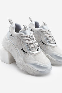 Kadın Sneaker Spor Ayakkabı Mizon - Gümüş