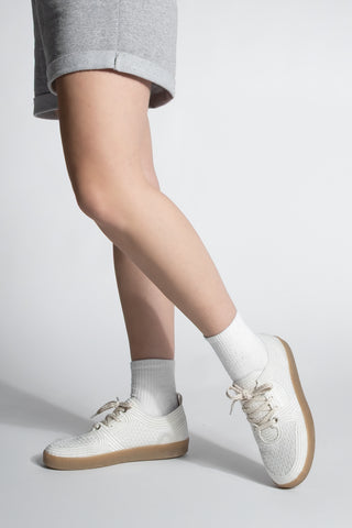 Kadın Sneaker İşlemeli Nakışlı Spor Ayakkabı Valgin - Ekru