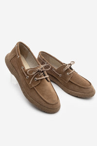 Kadın Hakiki Deri Loafer Günlük Ayakkabı Enita - Camel Süet