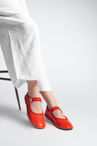 Kadın Bantlı Babet Lunari - Kırmızı