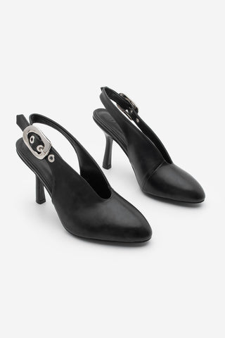 Kadın Stiletto Kemer Detaylı Topuklu Ayakkabı Rinpo - Siyah