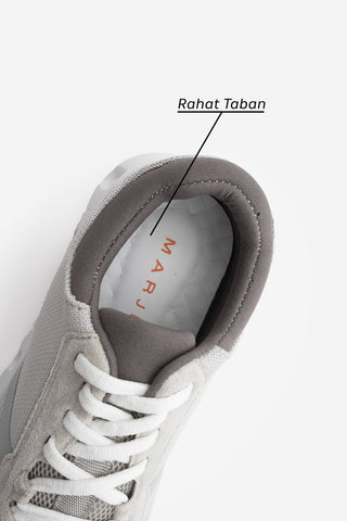 Kadın Sneaker Eva Taban Örgü Triko Koşu Ve Yürüyüş Spor Ayakkabı Fenlas - Gri