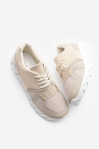 Kadın Sneaker Eva Taban Örgü Triko Koşu Ve Yürüyüş Spor Ayakkabı Renvis - Bej