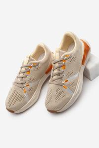 Kadın Sneaker Örgü Triko Koşu Ve Yürüyüş Spor Ayakkabı Armes - Bej