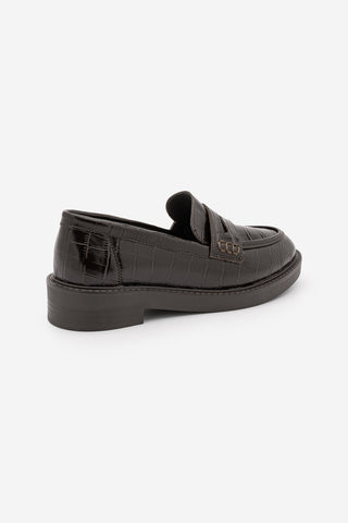 Kadın Loafer Günlük Ayakkabı Fonle - Kahve Croco