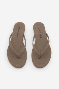 Kadın Parmak Arası Günlük Terlik Navisa - Vizon Süet