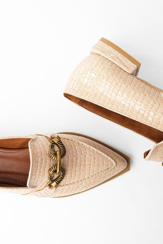 Kadın Loafer Günlük Ayakkabı Tolira - Bej Rugan