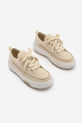 Kadın Sneaker Keten Spor Ayakkabı Hesna - Bej