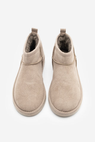 Kadın İçi Kürklü Günlük Bot Pasep - Vizon Süet