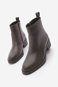 Kadın Topuklu Günlük Bot Gontre - Kahve