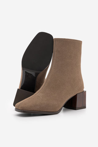 Kadın Topuklu Bot Bootie Noyes - Vizon Süet