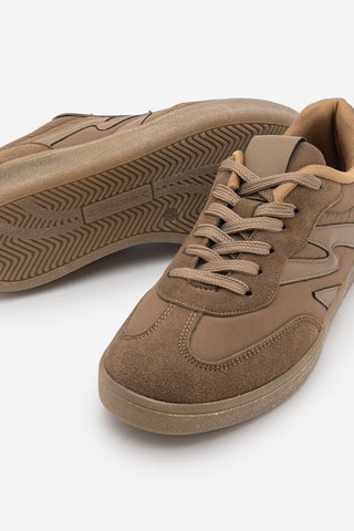 Kadın Sneaker Bağcıklı Süet Spor Ayakkabı Starse - Taba
