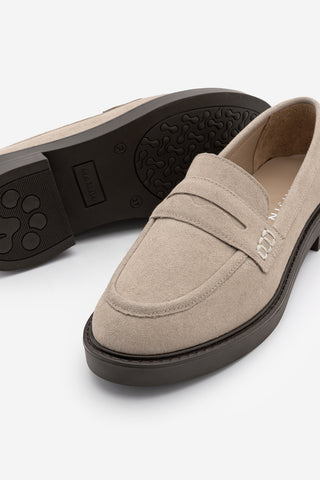 Kadın Loafer Günlük Ayakkabı Fonle - Bej Süet