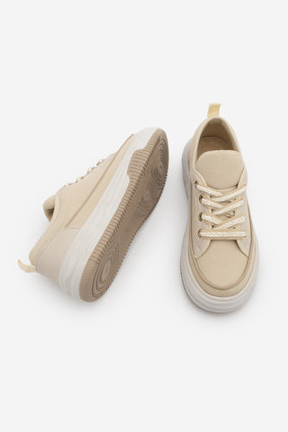 Kadın Sneaker Keten Spor Ayakkabı Hesna - Bej