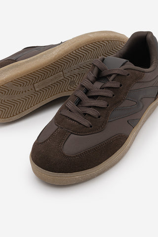 Kadın Sneaker Bağcıklı Süet Spor Ayakkabı Starse - Kahve