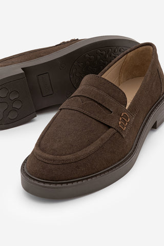 Kadın Loafer Günlük Ayakkabı Fonle - Kahve Süet