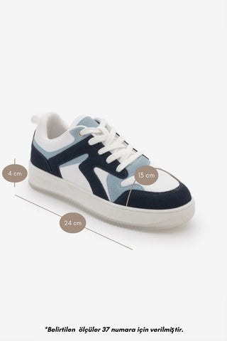 Kadın Sneaker  Spor Ayakkabı Aryan - Lacivert Süet
