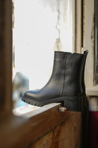 Kadın Hakiki Deri Günlük Bot Forlas - Siyah