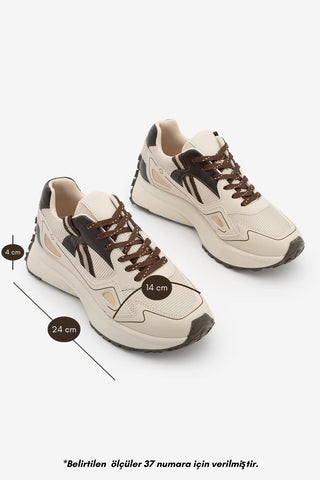 Kadın Sneaker  Sneaker Spor Ayakkabı Batira - Bej