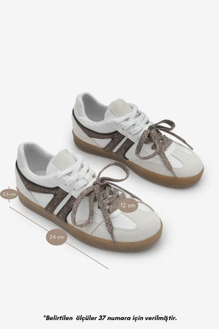 Kadın Sneaker Süet Spor Ayakkabı Forden - Kahve