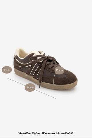 Kadın Sneaker Spor Ayakkabı Forden - Kahve Süet