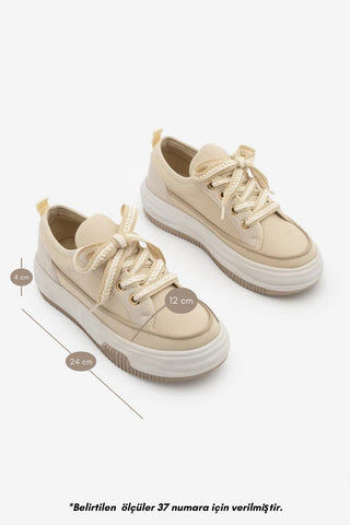 Kadın Sneaker  Spor Ayakkabı Hesna - Bej