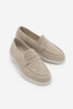 Kadın Hakiki Deri Loafer Günlük Ayakkabı Ginar - Bej Süet